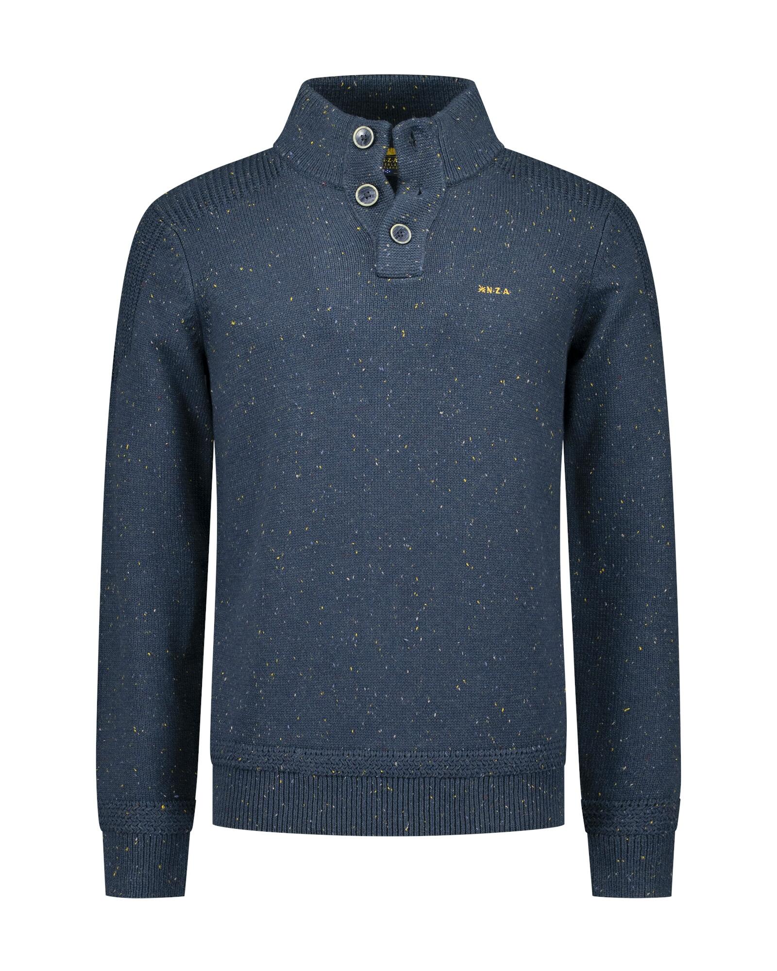 nza new zealand auckland - Pullover Männlich mazarine blue melange - Gr. - M von nza new zealand auckland