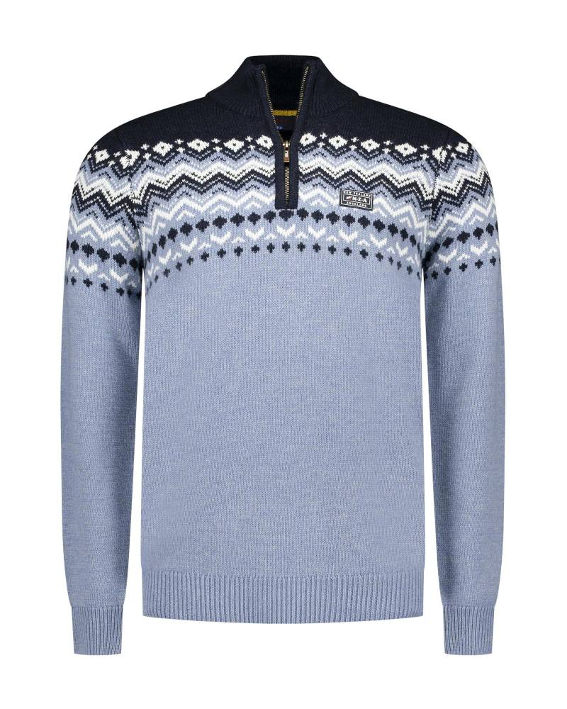 nza new zealand auckland - Pullover Männlich soft blue melange - Gr. - 3XL von nza new zealand auckland