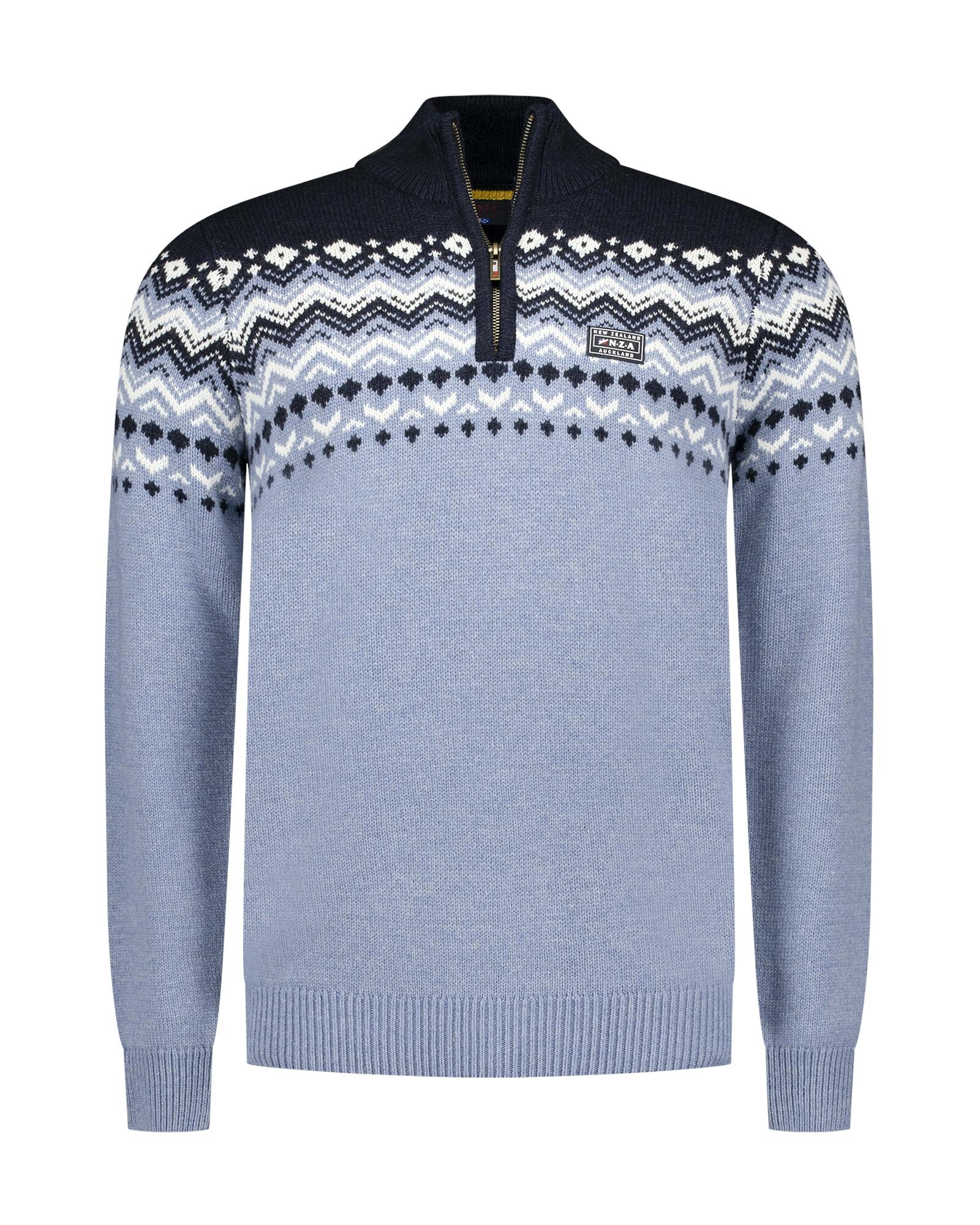 nza new zealand auckland - Pullover Männlich soft blue melange - Gr. - L von nza new zealand auckland
