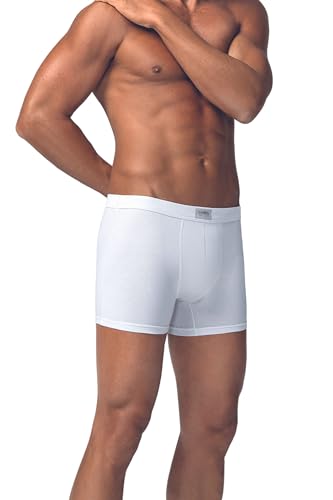 Liabel | 6 Boxershorts Herren Baumwolle Stretch Unterhosen Herren Atmungsaktive Baumwolle Set Unterhosen Herren Bunt Weiß Schwarz und Bunte Underwear Herren Boxershorts No Stress, Weiß, XXL von o-day