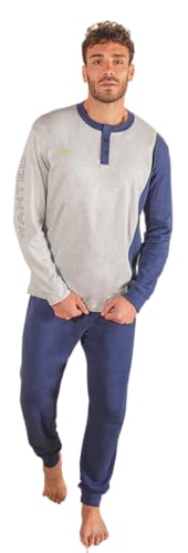 Wanted Schlafanzug für Männer - Purer Winterkomfort aus 100% Baumwoll-Interlock - Normale Passform - Strapazierfähig und warm (XXL, Modell 6) von o-day