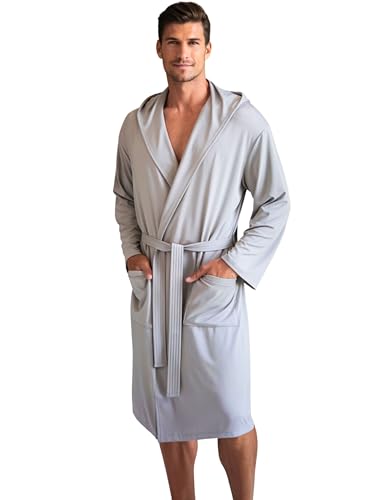 o-day Herren-Bademantel aus Mikrofaser – Platzsparender Damen-Bademantel aus Mikrofaser für Reisen, Pool Mikrofaser 2.0 (DE/NL/SE/PL, Alphanumerisch, L, Regular, Regular, GRIGIO) von o-day