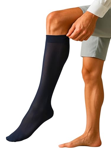 o-day Herrensocken aus Schottlandgarn, lang (2er-Pack), elegant und atmungsaktiv, Socken aus Schottlandgarn, hergestellt in Italien, Blau - 2 Paar, 42-44 von o-day