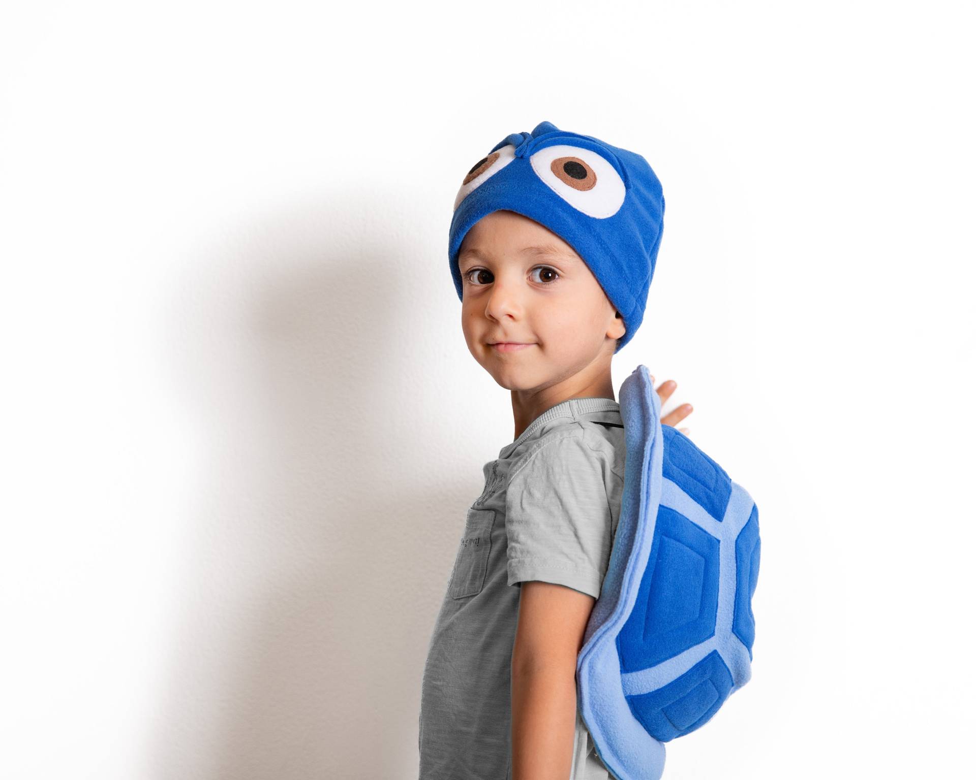 Kleinkind Halloween Kostüm, Blaue Schildkröte Kostüm Für Kinder Mit Polar Fleece Mütze von oKidz