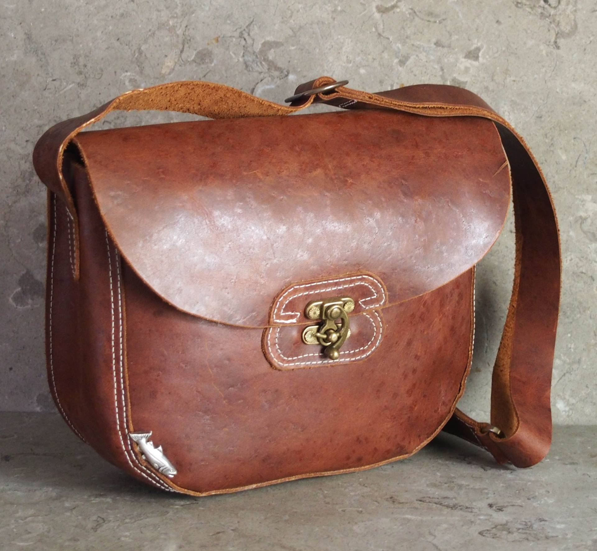 Chelan County Creel Leder Satchel Braunes Cross Body Bag Chelan County Creel Leder Satchel Braunes Cross Body Bag von oWILBURbyB8C