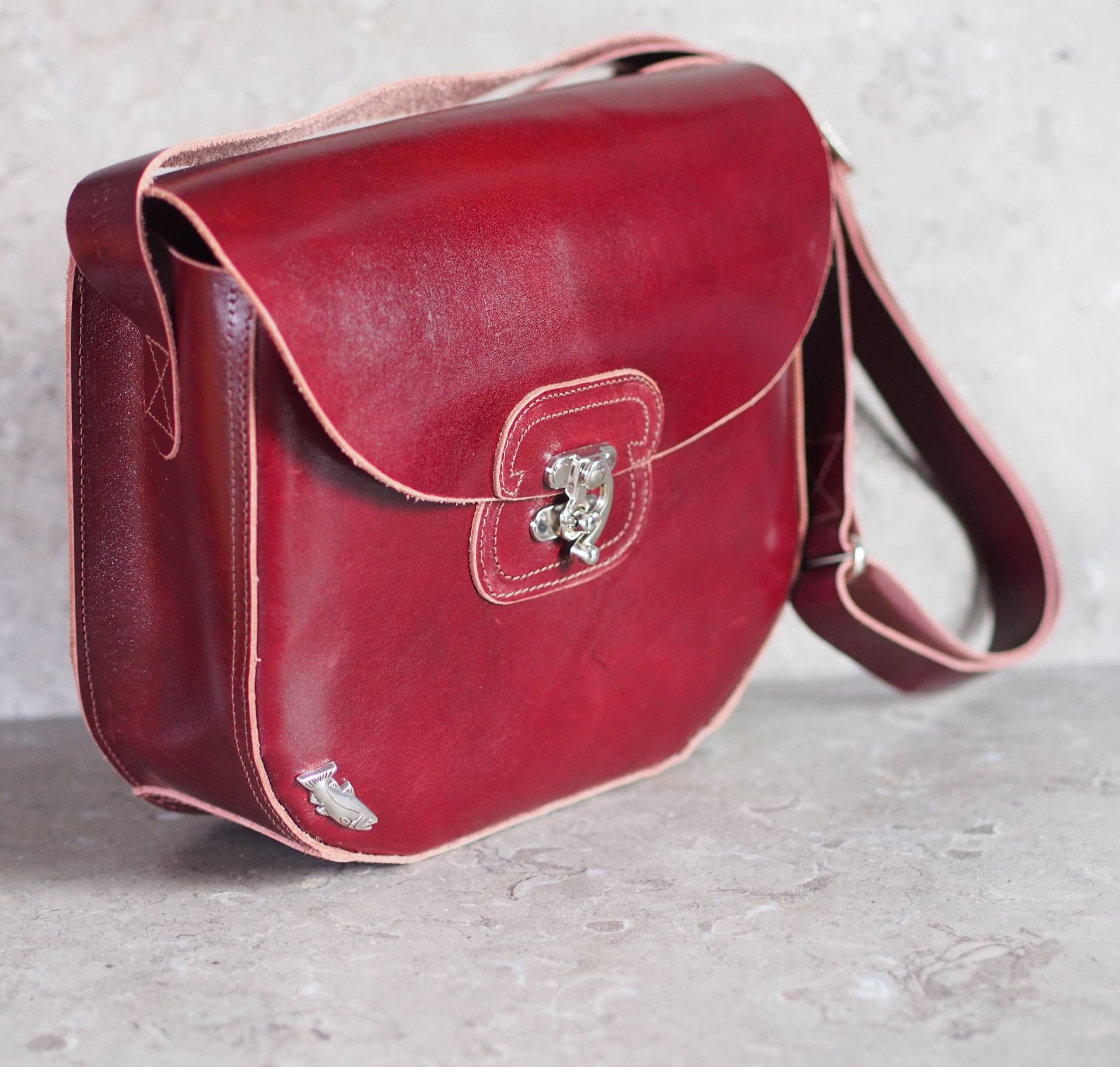 Chelan County Creel Leder Satchel Maroon Cross Body Bag Chelan County Creel Leder Satchel Maroon Cross Body Bag von oWILBURbyB8C