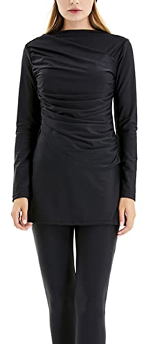 obaSeteck Damen Burkini Badeanzug Modest Badeanzug Muslimische Bademode mit voller Abdeckung Islamischer Hijab Damen Schwimmen Übergröße (Z5, 3XL) von obaSeteck