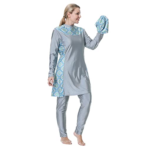 obaSeteck Muslimische Badebekleidung in Übergröße für Damen Burkini Islamischer Badeanzug(6XL, Z3) von obaSeteck