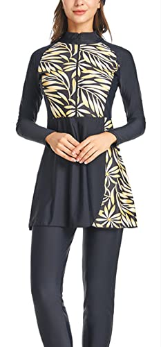 obaSeteck Muslimische Frauen Burkini Badeanzug Modest Badeanzug Muslimische Bademode mit voller Abdeckung Islamischer Hijab Damen Schwimmen Plus Size1 (Z1, M) von obaSeteck