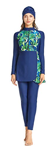 obaSeteck Muslimische Frauen Burkini Badeanzug Modest Badeanzug Muslimische Bademode mit voller Abdeckung Islamischer Hijab Damen Schwimmen Plus Size1 (Z2, 4XL) von obaSeteck