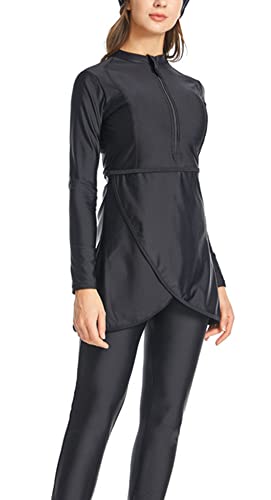 obaSeteck Muslimische Frauen Burkini Badeanzug Modest Badeanzug Muslimische Bademode mit voller Abdeckung Islamischer Hijab Damen Schwimmen Plus Size1 (Z3, L) von obaSeteck