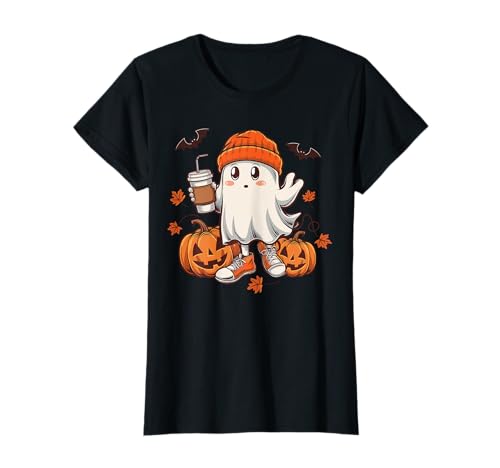 Funny Halloween Boo Ice Coffee Spooky ghost Mom Women Girls T-Shirt von obeezon