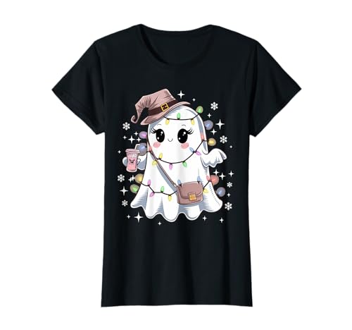 Funny Halloween Boo Ice Coffee Spooky ghost Mom Women Girls T-Shirt von obeezon