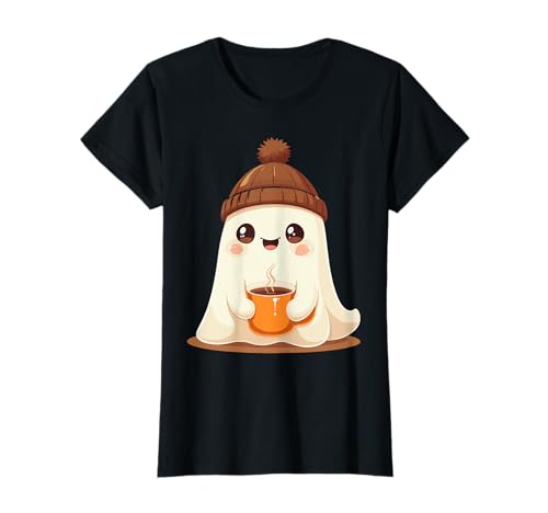 Funny Halloween Boo Ice Coffee Spooky ghost Mom Women Girls T-Shirt von obeezon