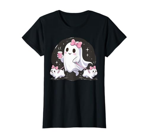 Funny Halloween Boo Ice Coffee Spooky ghost Mom Women Girls T-Shirt von obeezon