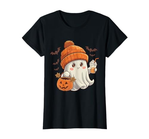 Funny Halloween Boo Ice Coffee Spooky ghost Mom Women Girls T-Shirt von obeezon
