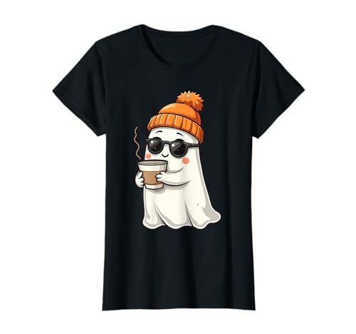 Funny Halloween Boo Ice Coffee Spooky ghost Mom Women Girls T-Shirt von obeezon