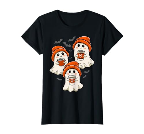 Funny Halloween Boo Ice Coffee Spooky ghost Mom Women Girls T-Shirt Funny Halloween Boo Ice Coffee Spooky ghost Mom Women Girls T-Shirt von obeezon