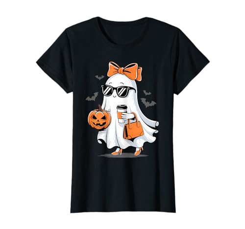 Funny Halloween Boo Ice Coffee Spooky ghost Mom Women Girls T-Shirt Funny Halloween Boo Ice Coffee Spooky ghost Mom Women Girls T-Shirt von obeezon