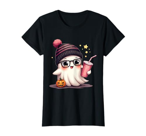 Funny Halloween Boo Ice Coffee Spooky ghost Mom Women Girls T-Shirt von obeezon