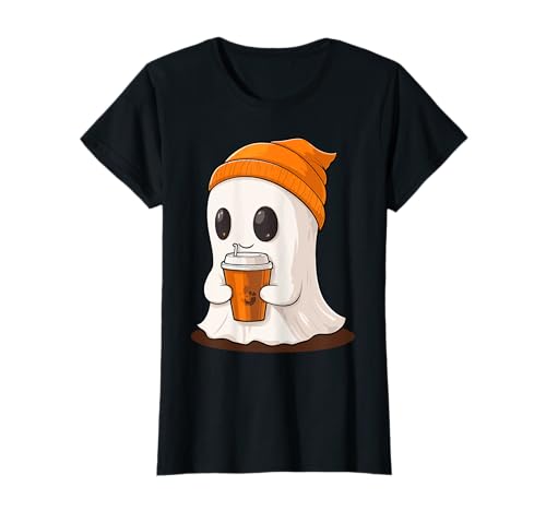 Funny Halloween Boo Ice Coffee Spooky ghost Mom Women Girls T-Shirt von obeezon