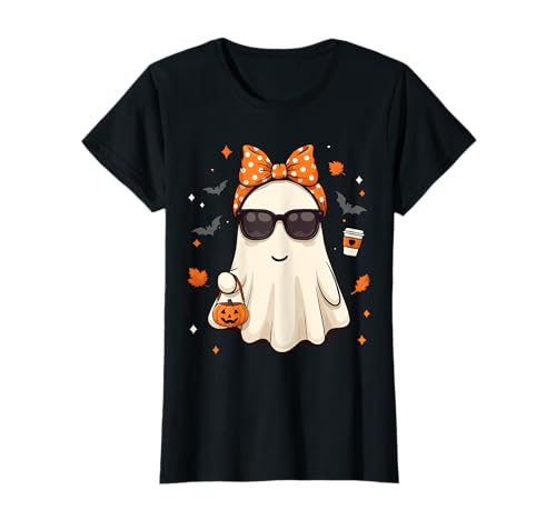 Funny Halloween Boo Ice Coffee Spooky ghost Mom Women Girls T-Shirt von obeezon