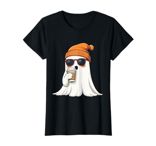 Funny Halloween Boo Ice Coffee Spooky ghost Mom Women Girls T-Shirt von obeezon
