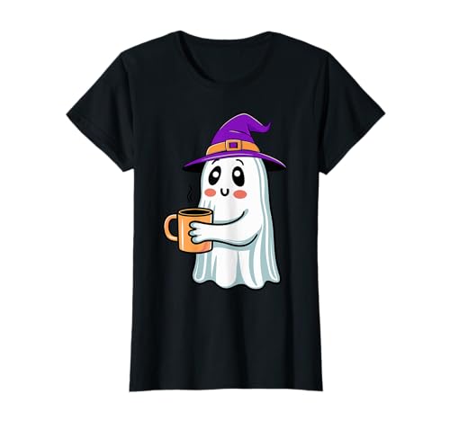 Funny Halloween Boo Ice Coffee Spooky ghost Mom Women Girls T-Shirt von obeezon