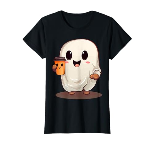 Funny Halloween Boo Ice Coffee Spooky ghost Mom Women Girls T-Shirt von obeezon