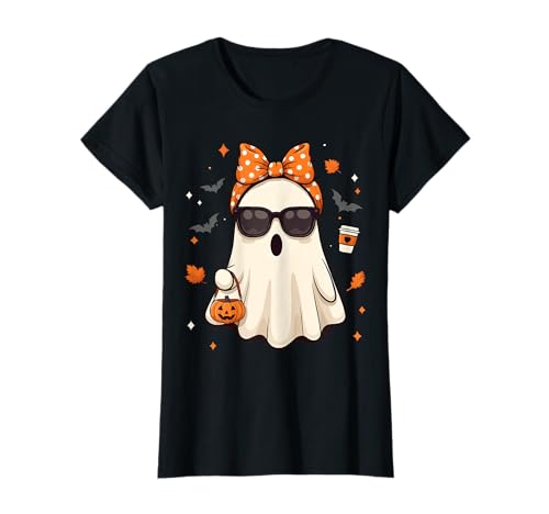 Funny Halloween Boo Ice Coffee Spooky ghost Mom Women Girls T-Shirt von obeezon
