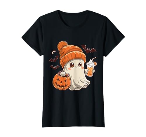 Funny Halloween Boo Ice Coffee Spooky ghost Mom Women Girls T-Shirt von obeezon