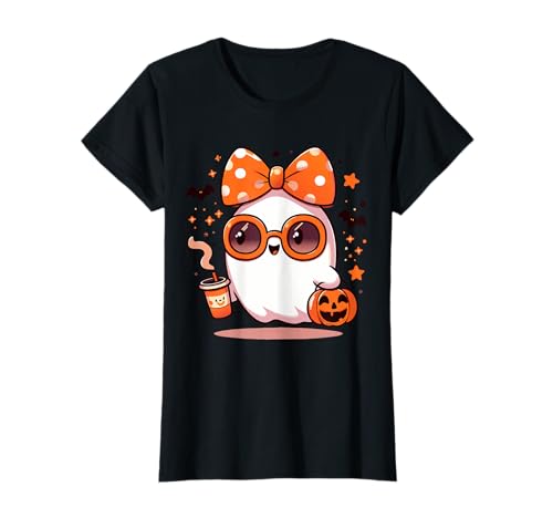 Funny Halloween Boo Ice Coffee Spooky ghost Mom Women Girls T-Shirt von obeezon