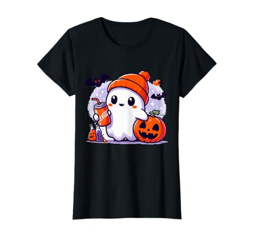 Funny Halloween Boo Ice Coffee Spooky ghost Mom Women Girls T-Shirt von obeezon