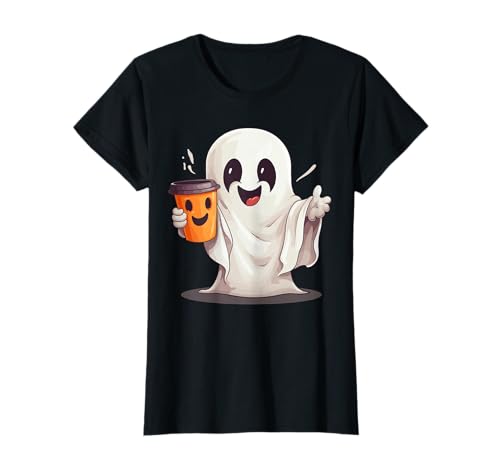 Funny Halloween Boo Ice Coffee Spooky ghost Mom Women Girls T-Shirt von obeezon
