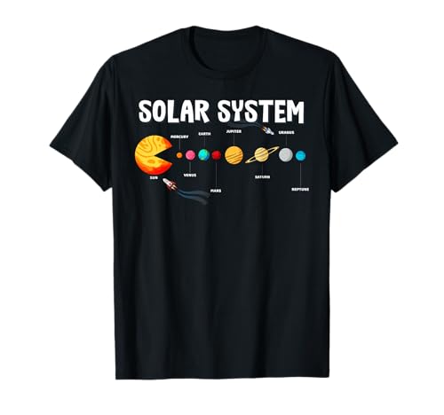 Funny Solar System Astronauts Space Video Games Men Women T-Shirt von obeezon