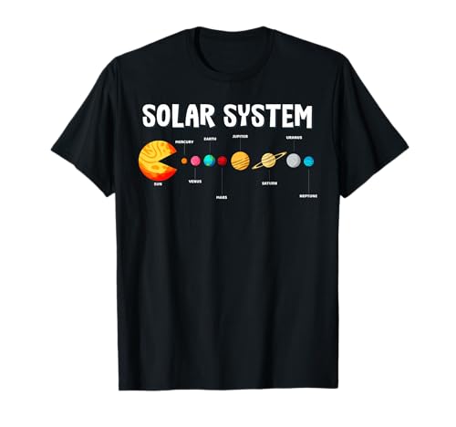 Funny Solar System Astronauts Video Games Teacher Kids 2025 T-Shirt von obeezon