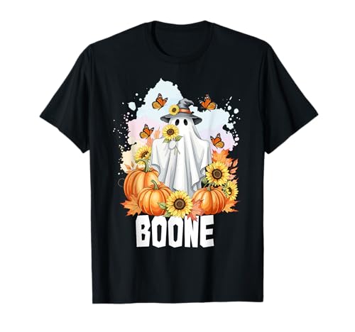 Retro Boo Boone Girls First Name Funny Halloween Ghost 2025 T-Shirt von obeezon