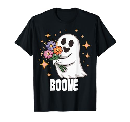 Retro Boo Boone Girls First Name Funny Halloween Ghost 2025 T-Shirt von obeezon