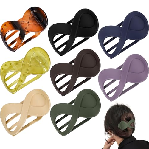 8 Stück Flache Haarspangen, Französisch Haarspangen Professionelle Haarklammern Elegant Haarschmuck Rutschfest für Frauen und Mädchen von obeoby