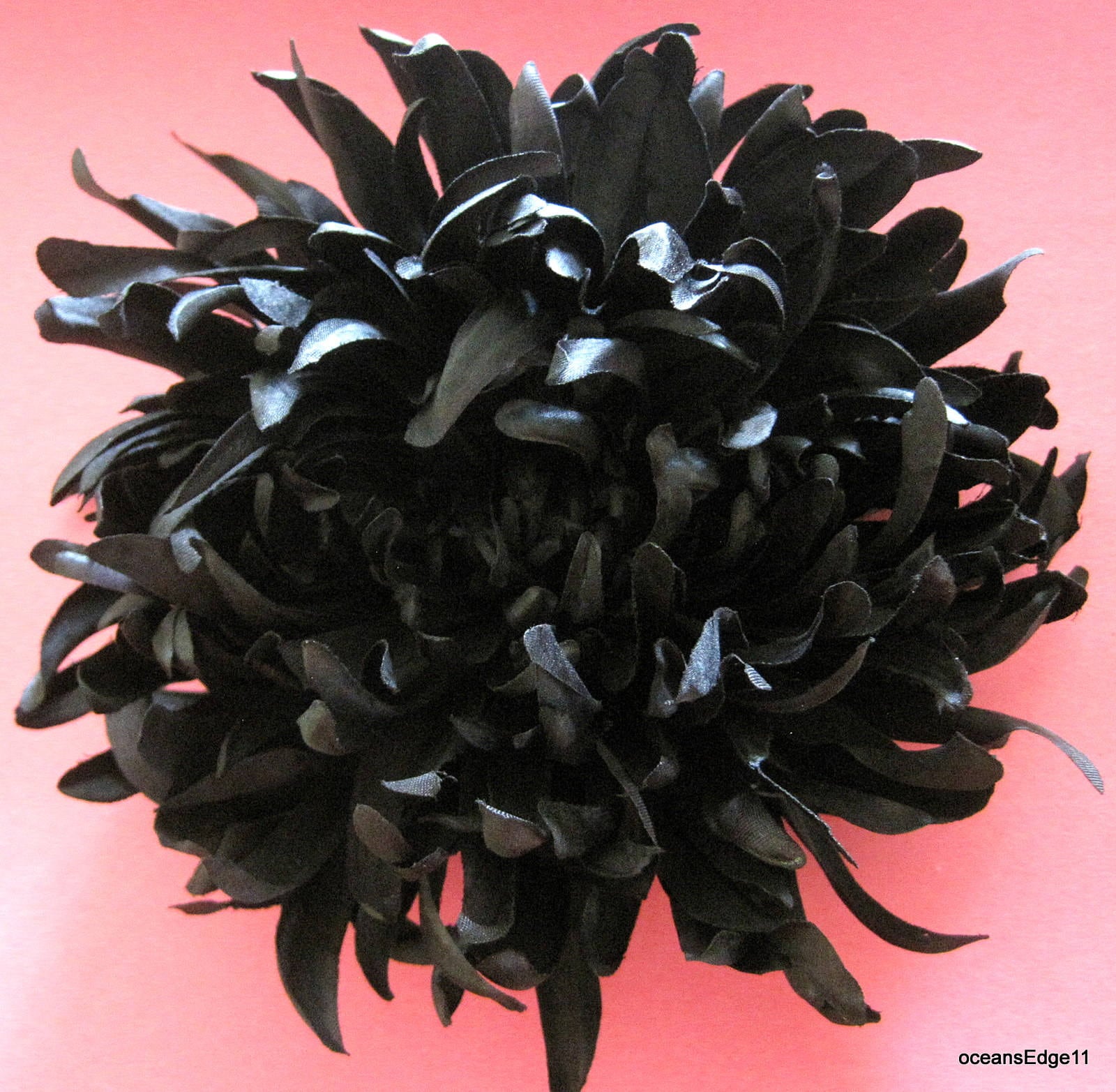 15cm Jet Black Spider Mum Poly Seidenblumen Brosche, Gothic 15cm Jet Black Spider Mum Poly Seidenblumen Brosche, Gothic von oceansEdge11