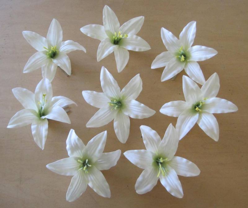 8 Stück/Lot 3, 5-Zoll-Creme Weiße Lilie Haarspangen Braut 8 Stück/Lot 3, 5-Zoll-Creme Weiße Lilie Haarspangen Braut von oceansEdge11