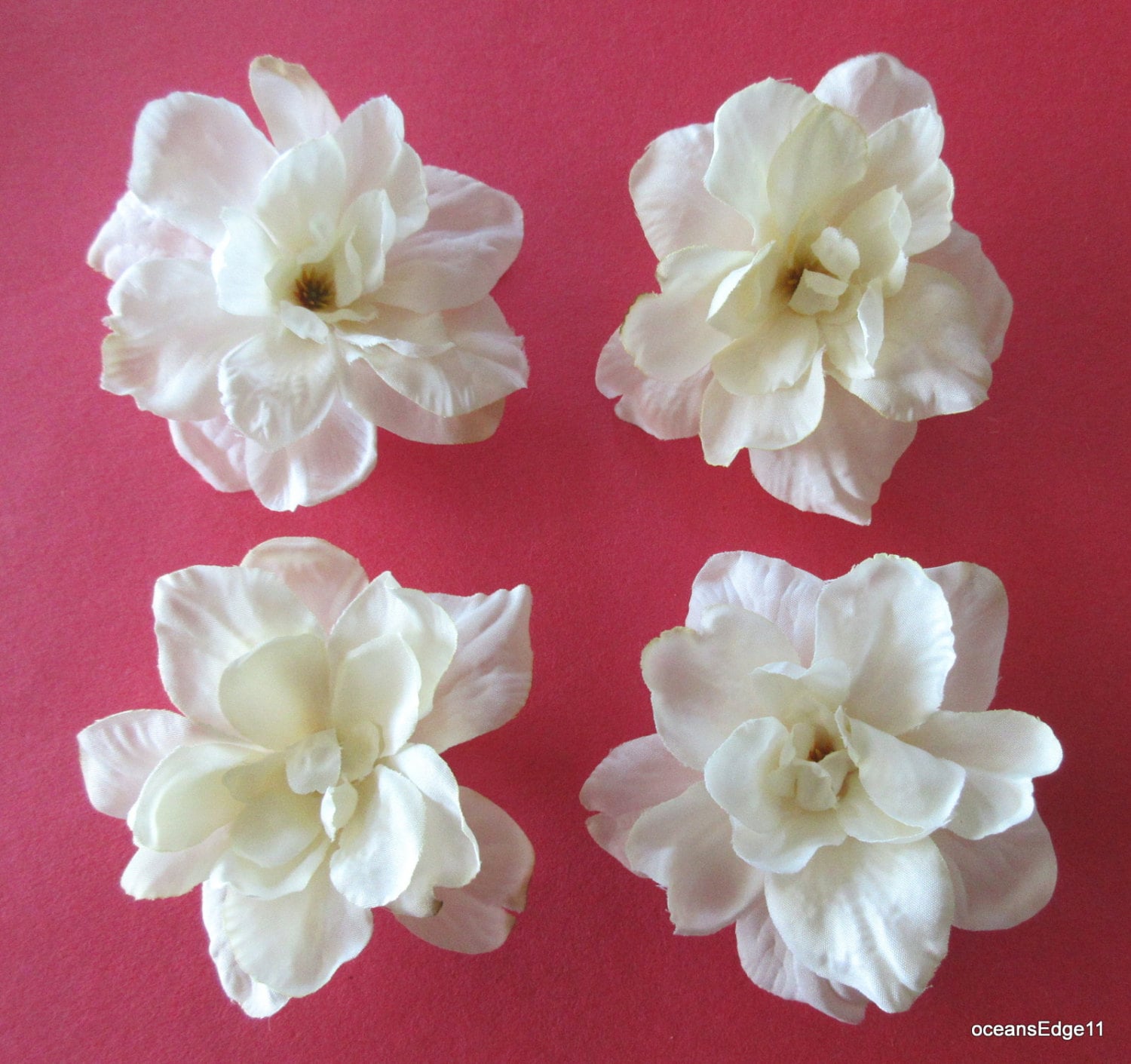 Vier Cremeweiße Apfelblüten-Haarspangen Lot, 2, 5 "Jede, Pin Up, Hochsteckfrisur Vier Cremeweiße Apfelblüten-Haarspangen Lot, 2, 5 "Jede, Pin Up, Hochsteckfrisur von oceansEdge11