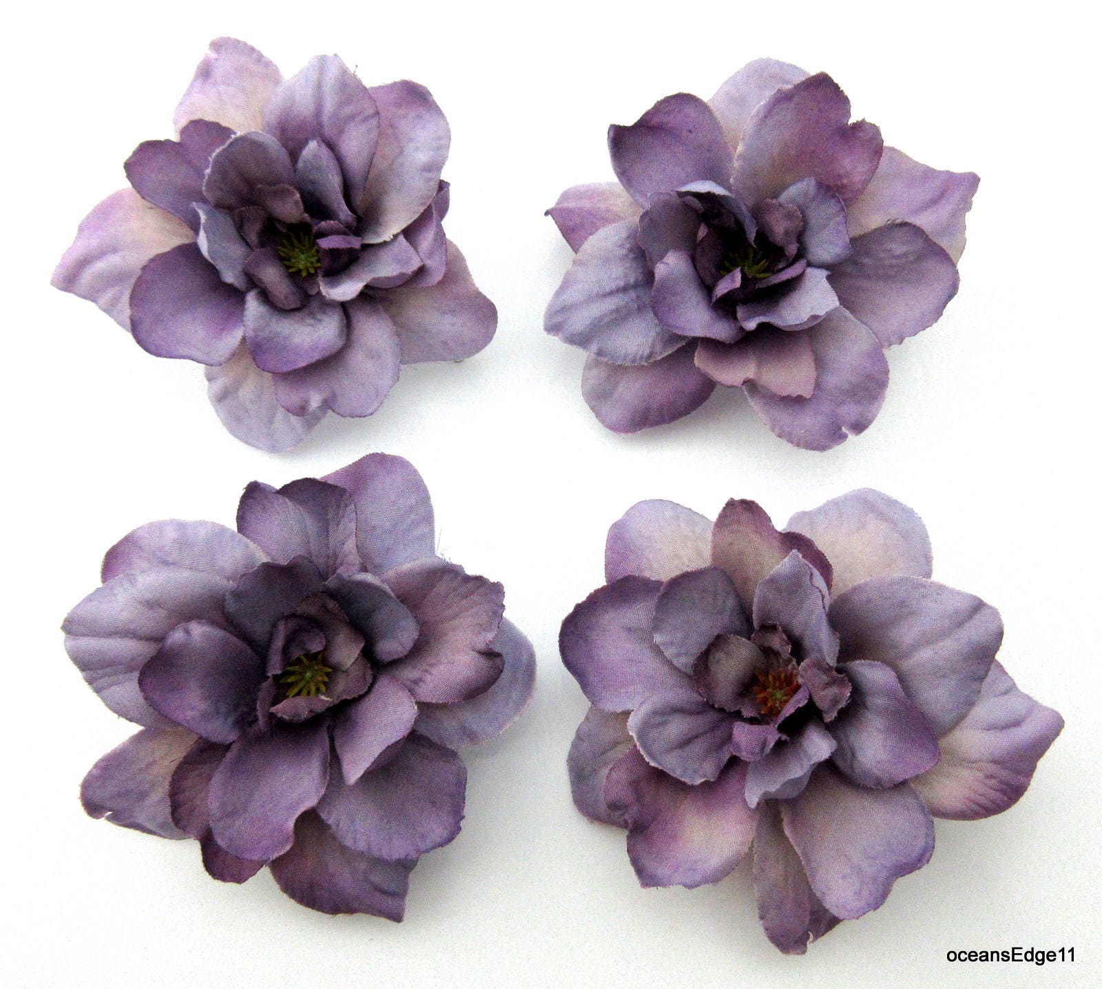 Vier Mauve Lavendel Grau Apfelblüte Haarspangen Lot 2, 5 "Jede, Pin Up, Hochsteckfrisur Vier Mauve Lavendel Grau Apfelblüte Haarspangen Lot 2, 5 "Jede, Pin Up, Hochsteckfrisur von oceansEdge11