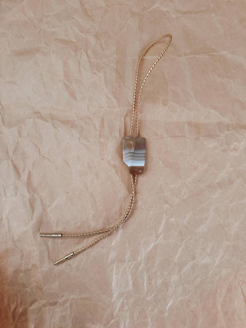 Großes Poliertes Stein Bolo Großes Poliertes Stein Bolo von odevintageshop