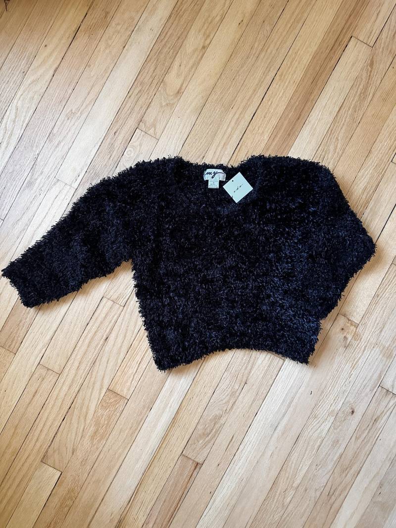 Vintage Strukturierter Schwarzer Pullover | Grösse M Vintage Strukturierter Schwarzer Pullover | Grösse M von odevintageshop