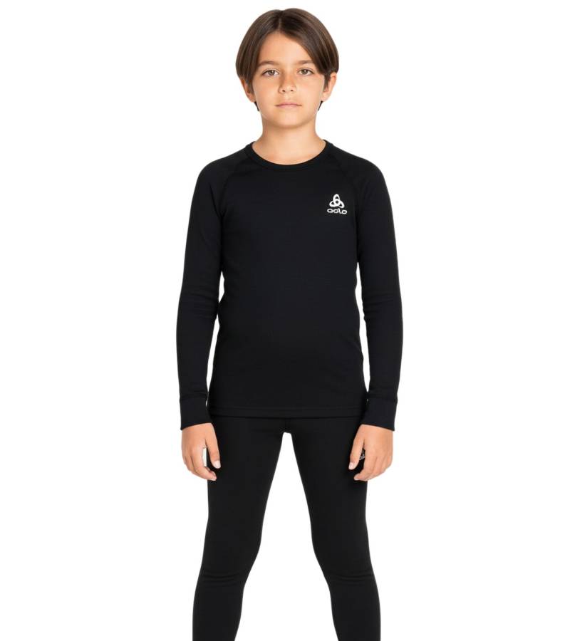 odlo Kinder Thermo-Shirt mit ZeroScent-Technologie Funktionsshirt Langarm-Shirt 10459 1500 Schwarz von odlo