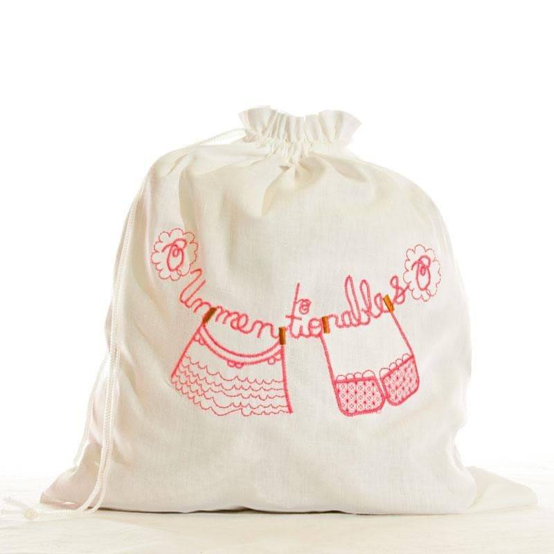 Bestickt, Reise, Braut, "Unmentionables", Wiederverwendbare Dessous Tasche von odyssa