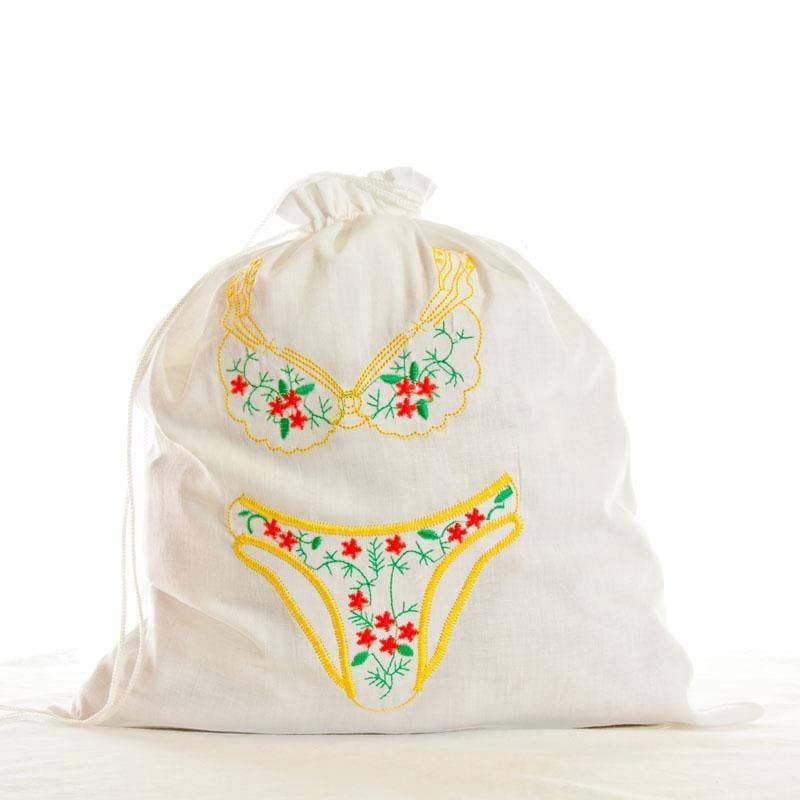 Gelb Bestickt, Reise, Braut, Wiederverwendbare Dessous Tasche Gelb Bestickt, Reise, Braut, Wiederverwendbare Dessous Tasche von odyssa