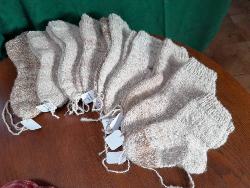 Wollsocken, Schafwolle Mit Alpaka, Handgesponnen Und Gestrickt von oettelinER