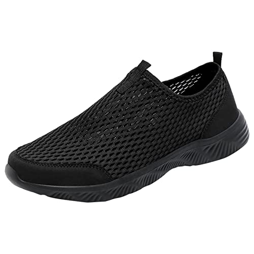 Herren-Schlupfschuhe, Fußgewölbe-Passform, leicht zu schließen, Netzfutter, breite Passform, Sneaker, Fußgewölbeunterstützung, bequem, Plantarfasziitis, weich gepolstertes Fußbett, Freizeitschuh von ofeirhz